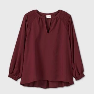 Plus Size Long Sleeve Blouse